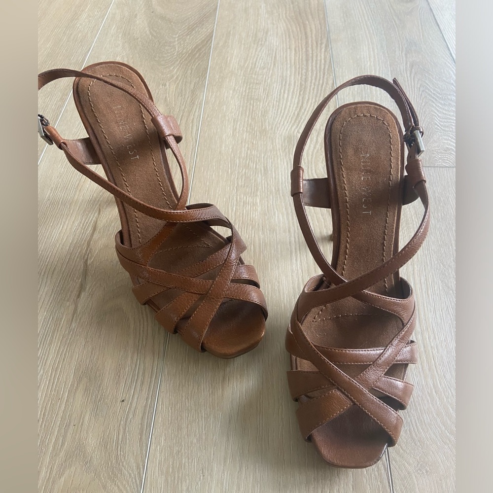 Leather Heeled Strappy Sandal